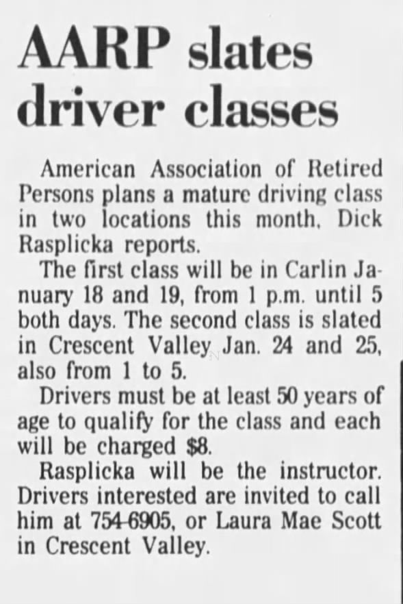 Dick Rasplicka driving instructor for AARP